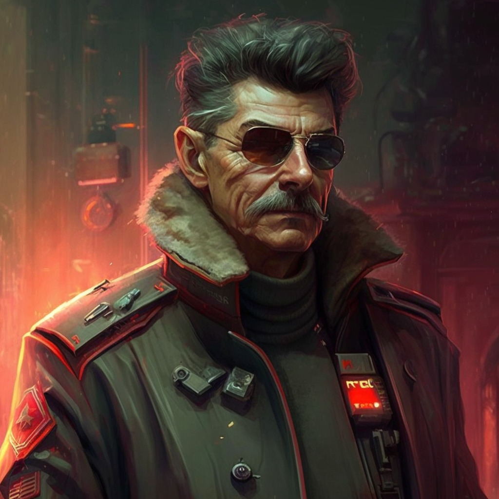 Cyberpunk Joseph Stalin – NFT - Carl Paris NFT